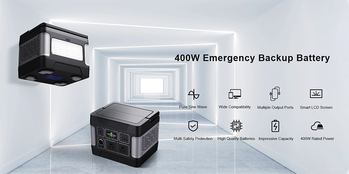 400W የኃይል ማከማቻ የአደጋ ጊዜ የፀሐይ ጀነሬተር ለመሙላት